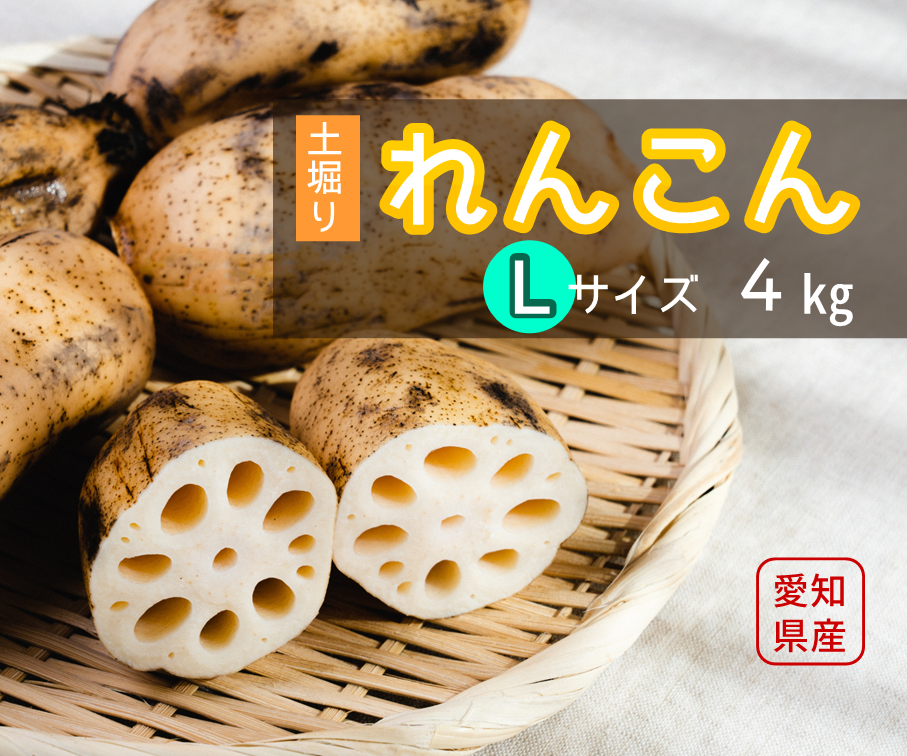 【家庭用】れんこんＬ（約４kg）